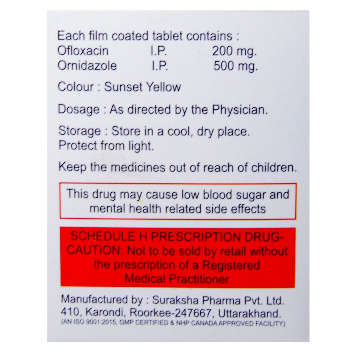 Ofel OZ Tablet 10's, Pack of 10 TabletS Ofel OZ Tablet 10's, Pack of 10 TabletS