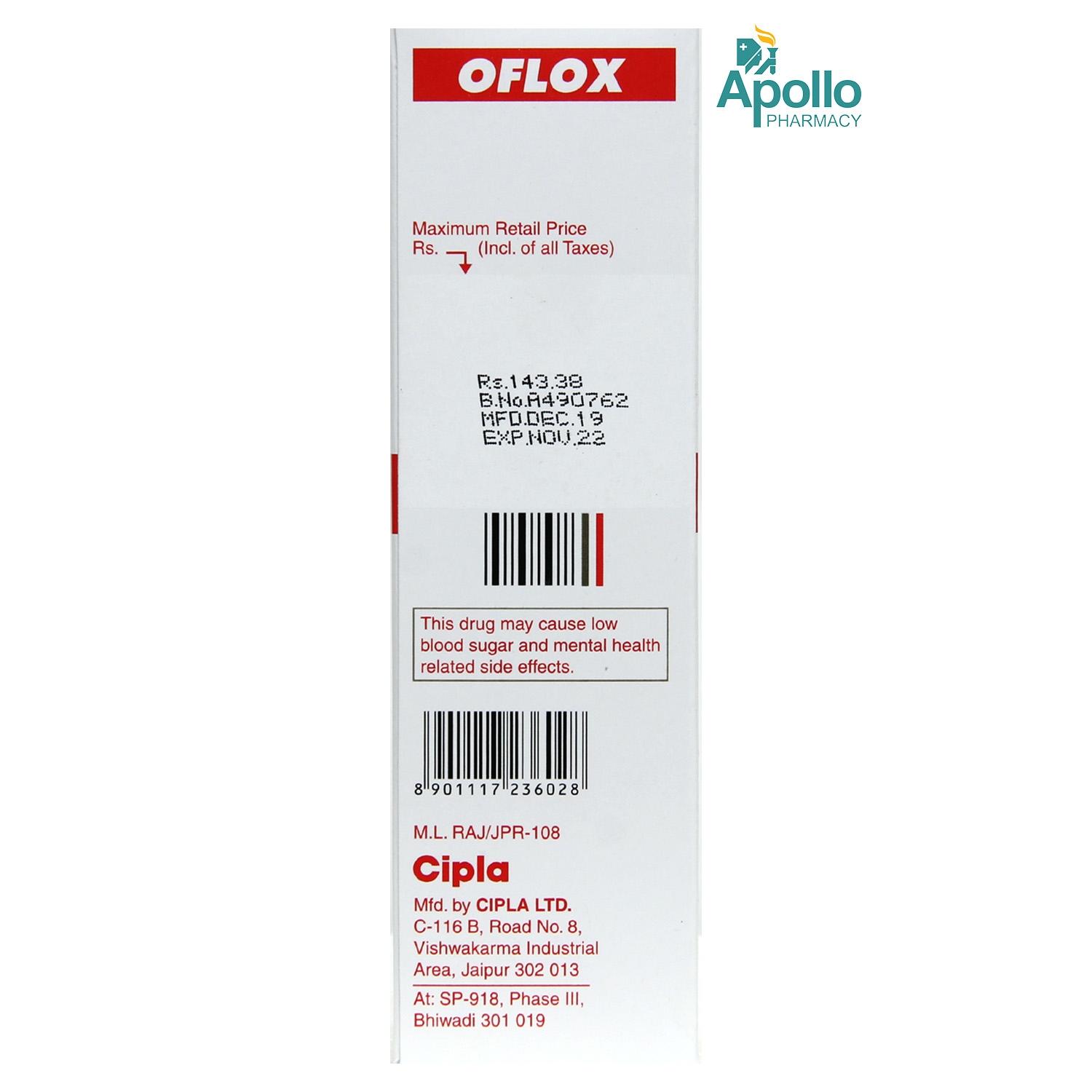 Oflox 200mg I.V. 100ml Oflox 200mg I.V. 100ml