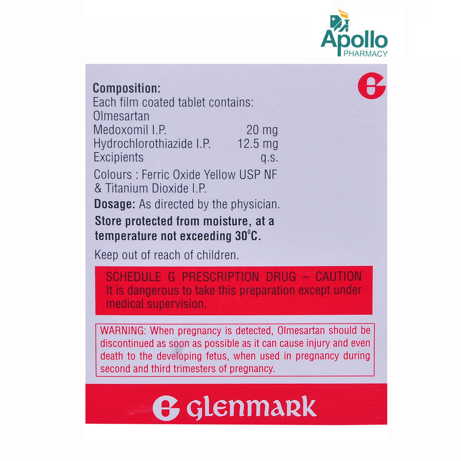 Olmax H Tablet 15's, Pack of 15 TABLETS Olmax H Tablet 15's, Pack of 15 TABLETS