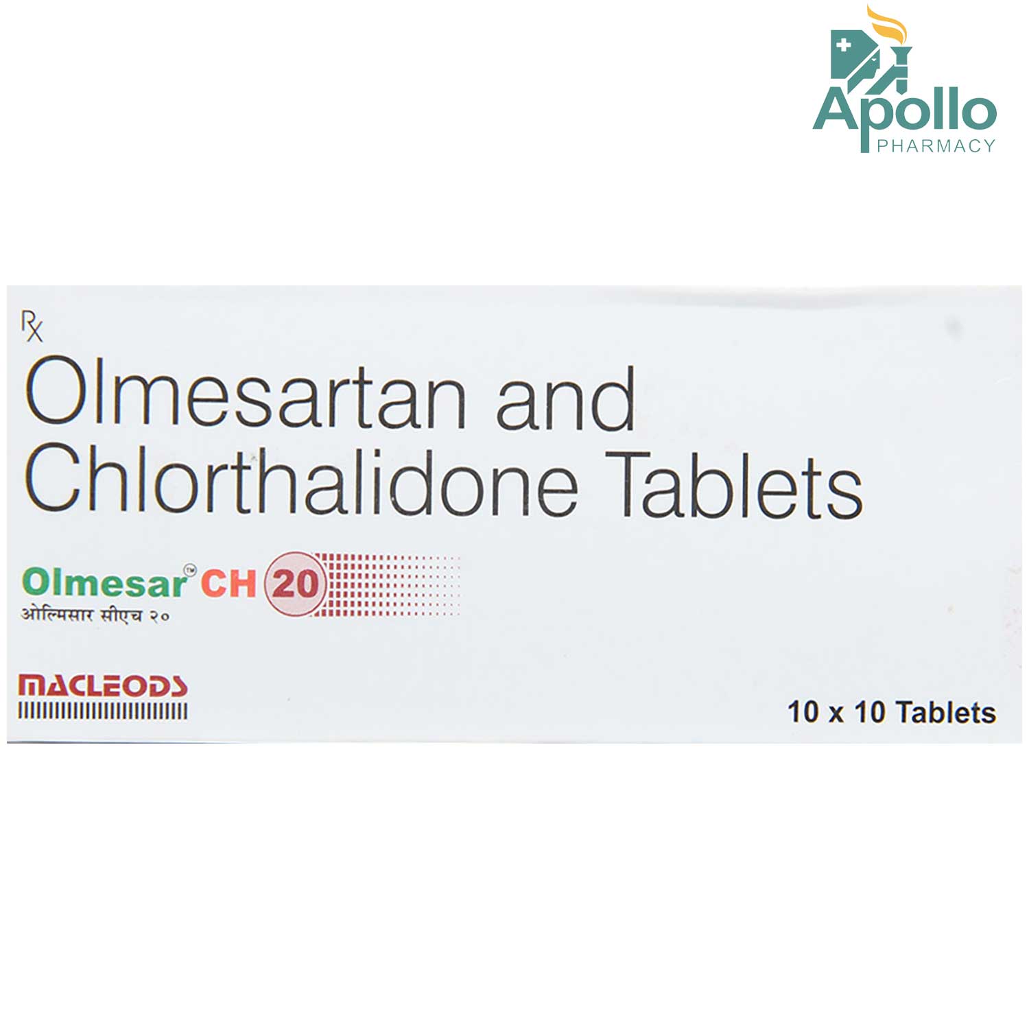 Buy Olmesar CH 20 mg/12.5 mg Tablet 10's Online