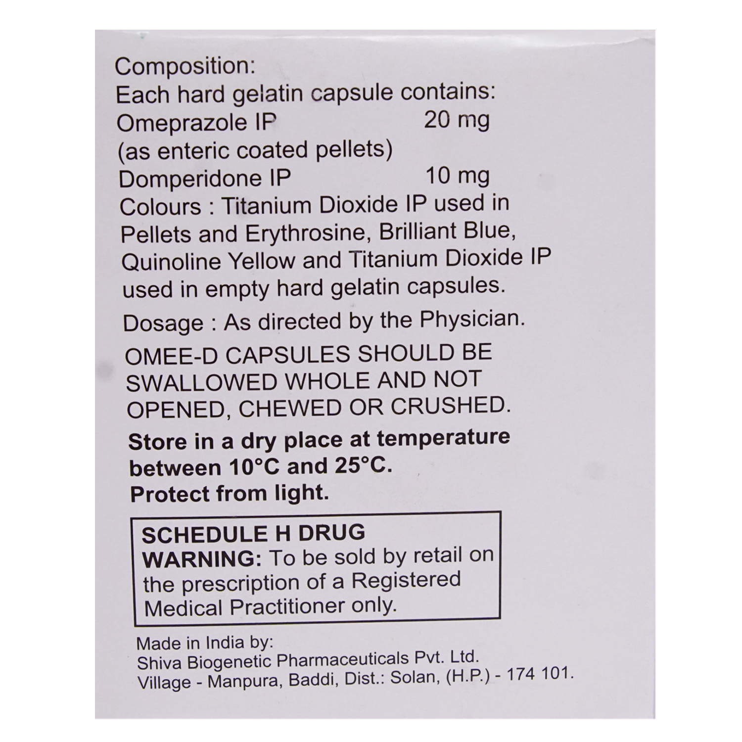 Omee-D Capsule 15's, Pack of 15 CAPSULES Omee-D Capsule 15's, Pack of 15 CAPSULES