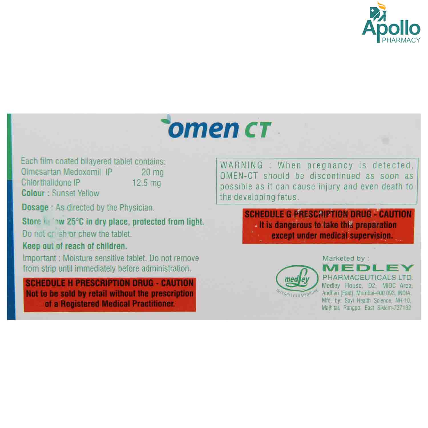 Omen CT Tablet 10's, Pack of 10 TABLETS Omen CT Tablet 10's, Pack of 10 TABLETS