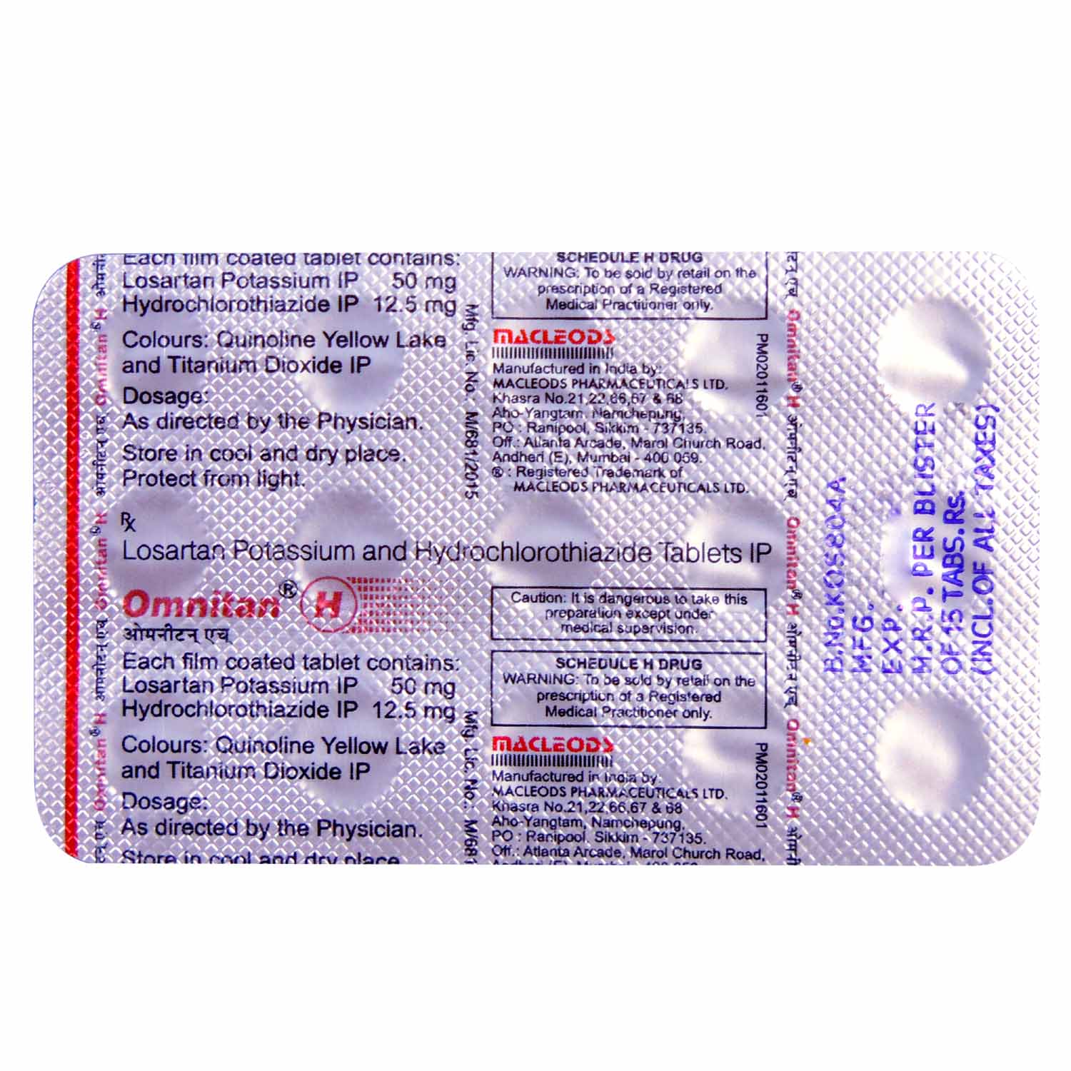 Omnitan H Tablet 15's, Pack of 15 TABLETS Omnitan H Tablet 15's, Pack of 15 TABLETS
