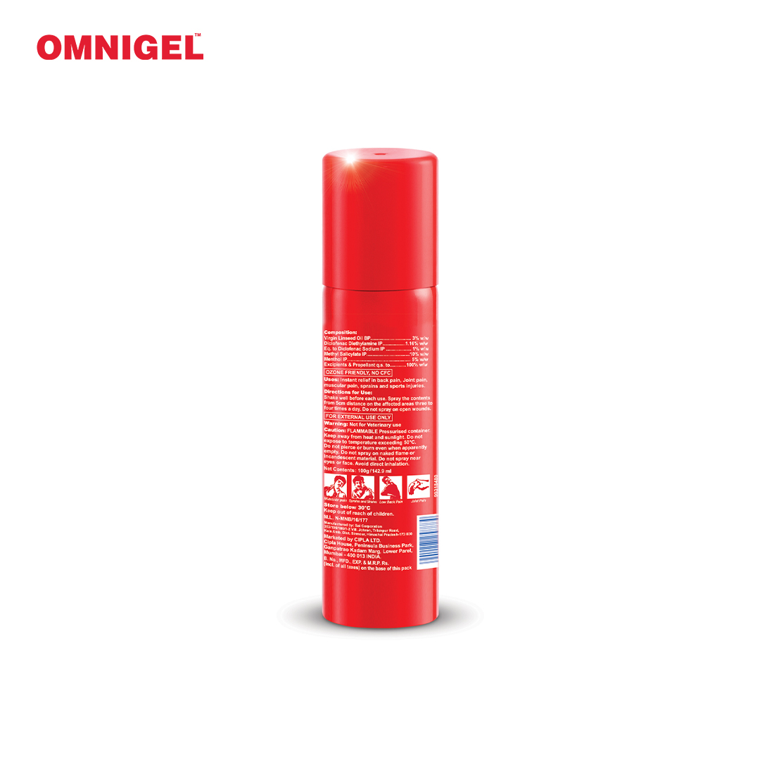 Omnigel Spray 20 gm, Pack of 1 Spray Omnigel Spray 20 gm, Pack of 1 Spray