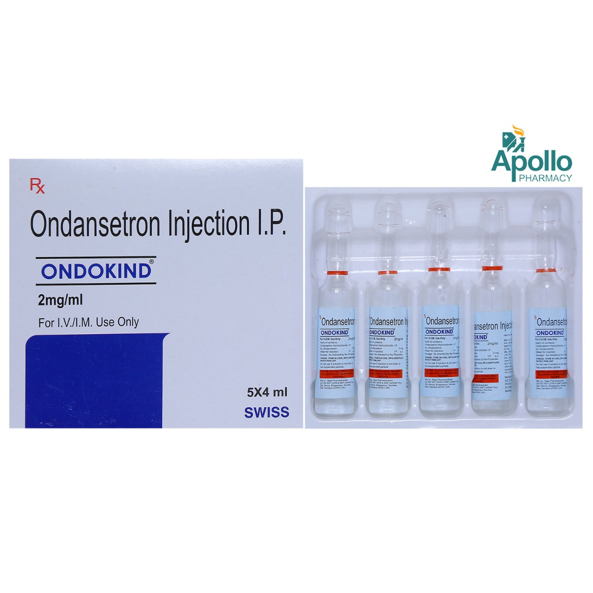 Ondokind 2 mg/ml  Injection 5 x 4 ml , Pack of 5 InjectionS Ondokind 2 mg/ml  Injection 5 x 4 ml , Pack of 5 InjectionS