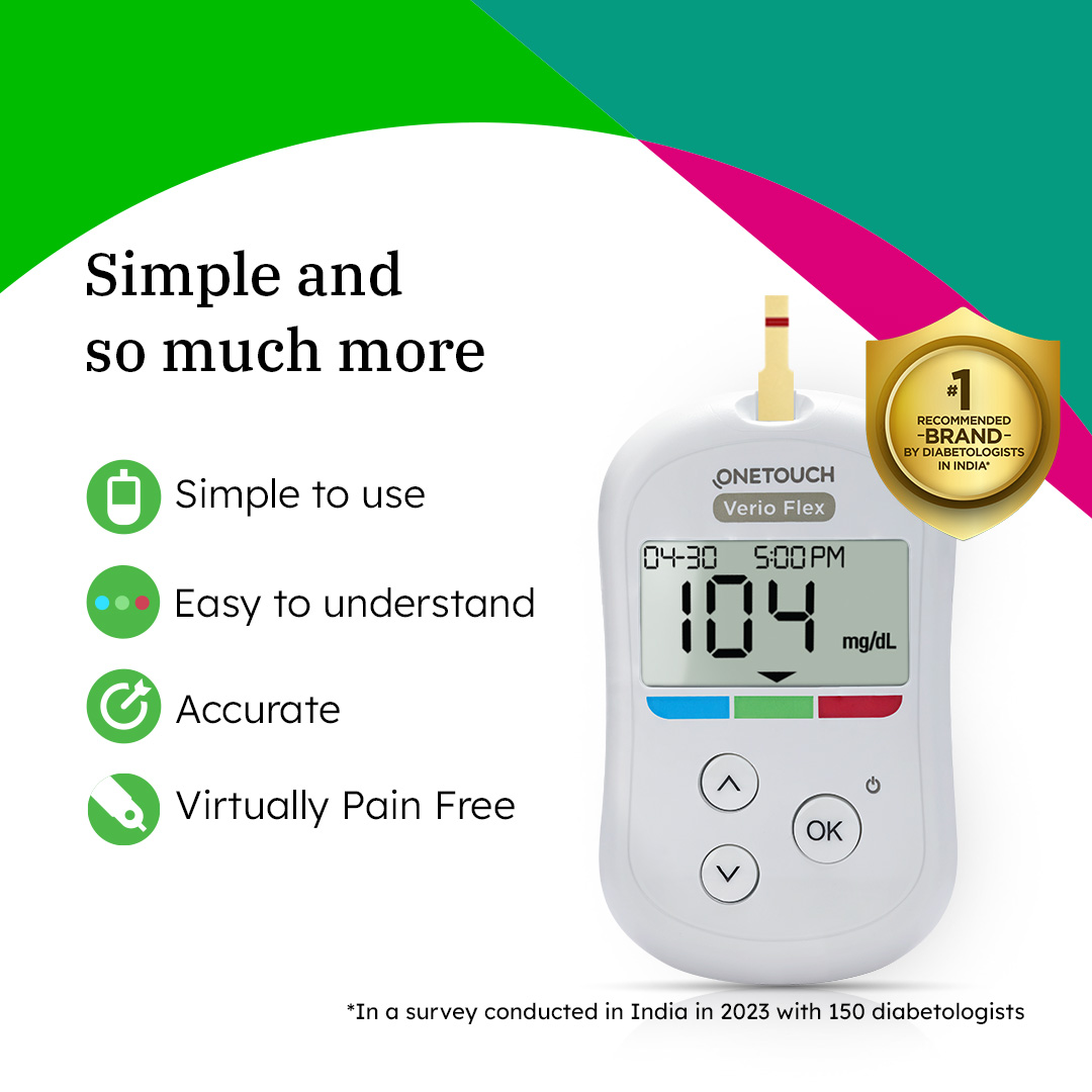 OneTouch Verio Flex Blood Glucose Monitor with OneTouch Reveal Mobile Application (FREE 10 Strips + Lancing device + 10 Lancets), 1 Kit, Pack of 1 OneTouch Verio Flex Blood Glucose Monitor with OneTouch Reveal Mobile Application (FREE 10 Strips + Lancing device + 10 Lancets), 1 Kit, Pack of 1