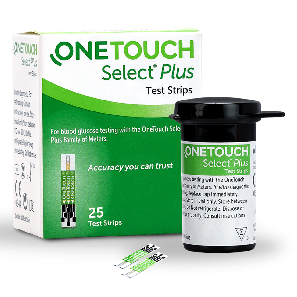 OneTouch Select Plus Test Strips, 25 Count, Pack of 1 OneTouch Select Plus Test Strips, 25 Count, Pack of 1