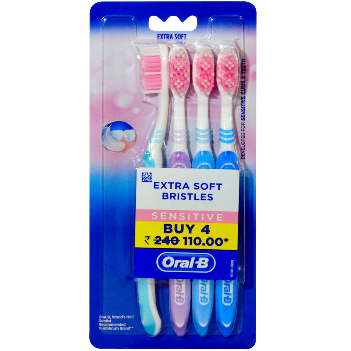 OralB Sensitive Extra Soft Bristles Toothbrush, 4 Count Price, Uses
