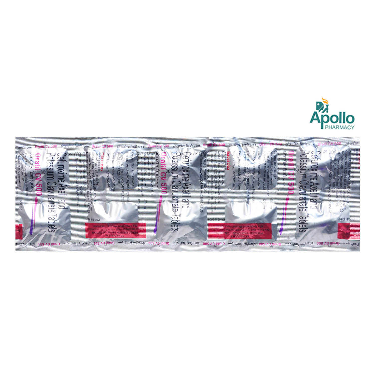 Oratil CV 500 Tablet 10's, Pack of 10 TABLETS Oratil CV 500 Tablet 10's, Pack of 10 TABLETS