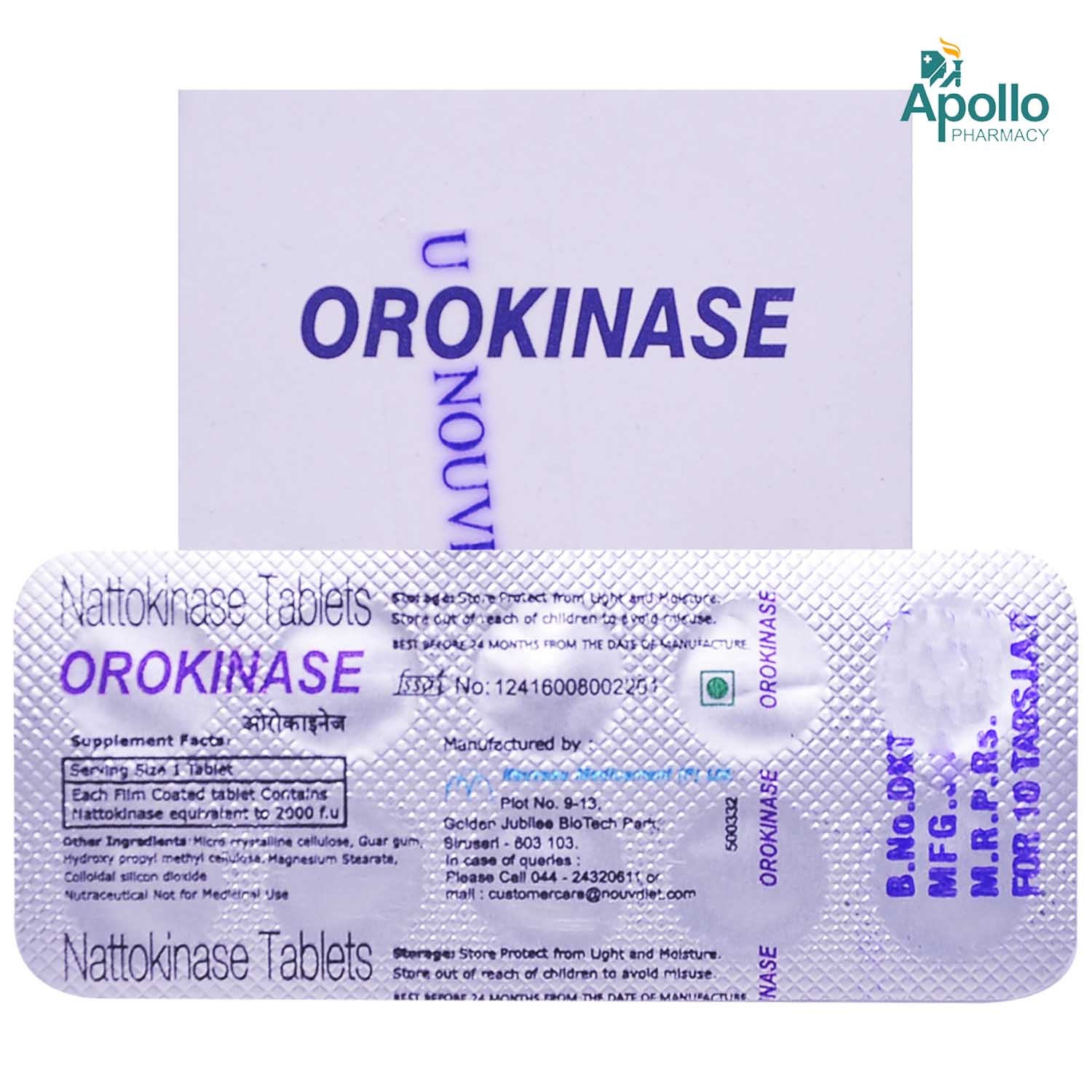 Orokinase Tablet 10's, Pack of 10 TABLETS Orokinase Tablet 10's, Pack of 10 TABLETS