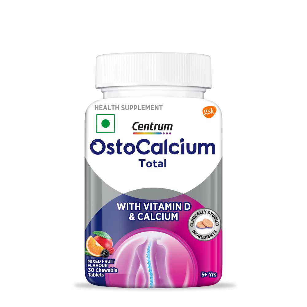 Buy Centrum Ostocalcium Total Mixed Fruit Flavour, 30 Chewable Tablets Online