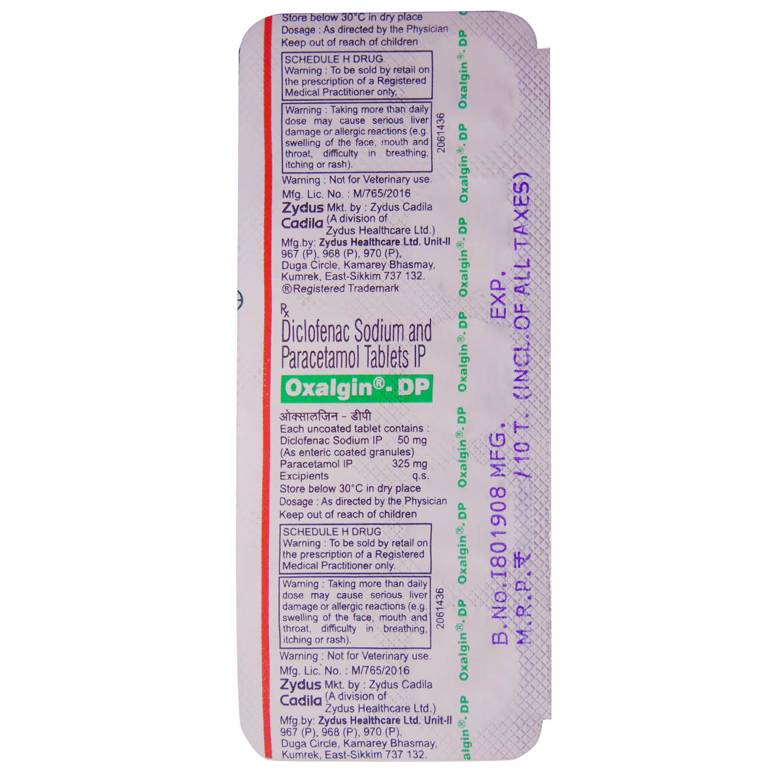 Oxalgin-DP Tablet 10's, Pack of 10 TABLETS Oxalgin-DP Tablet 10's, Pack of 10 TABLETS