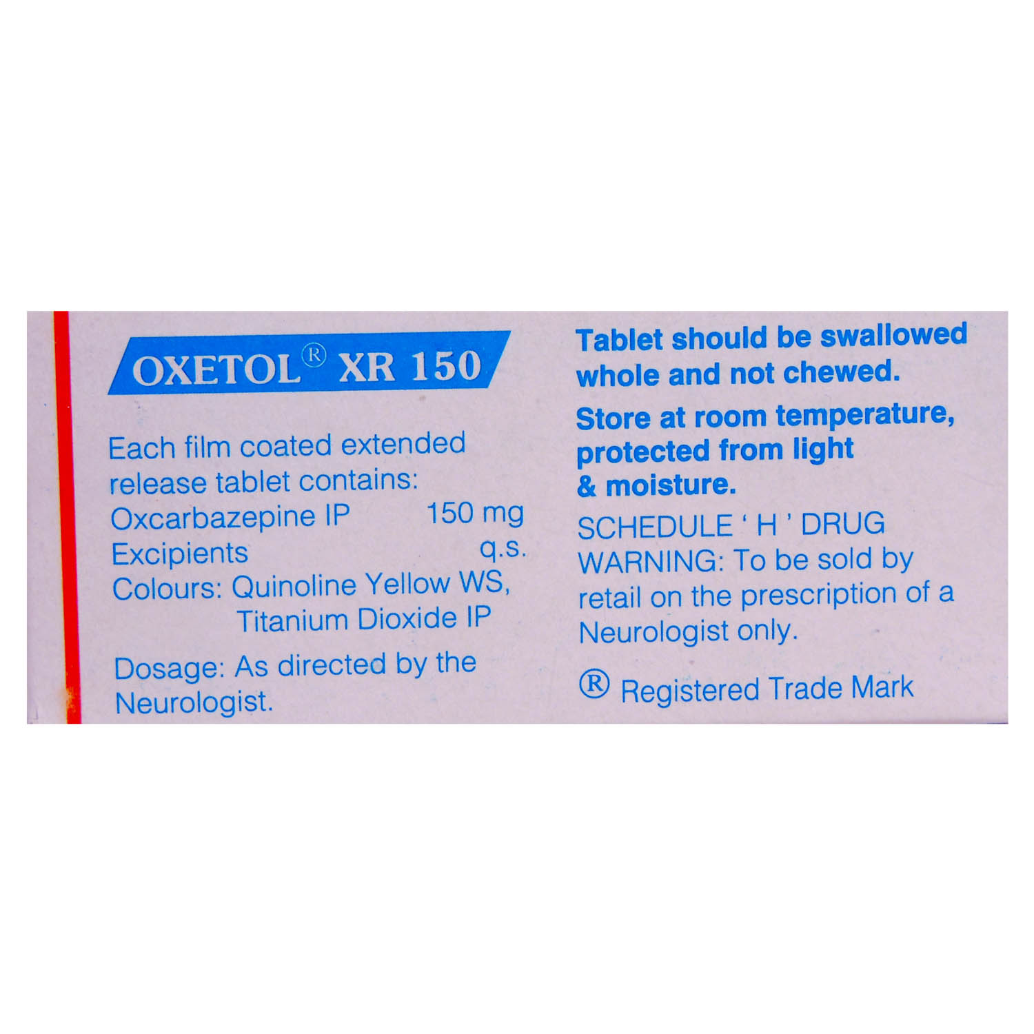 Oxetol XR 150 Tablet 10's, Pack of 10 TABLETS Oxetol XR 150 Tablet 10's, Pack of 10 TABLETS