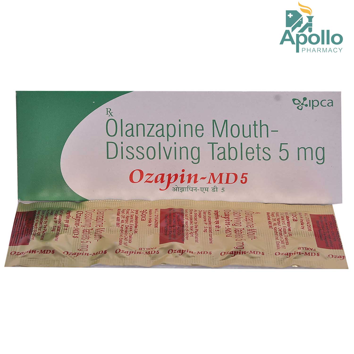 OZAPIN MD 5MG TABLET, Pack of 10 TABLETS OZAPIN MD 5MG TABLET, Pack of 10 TABLETS