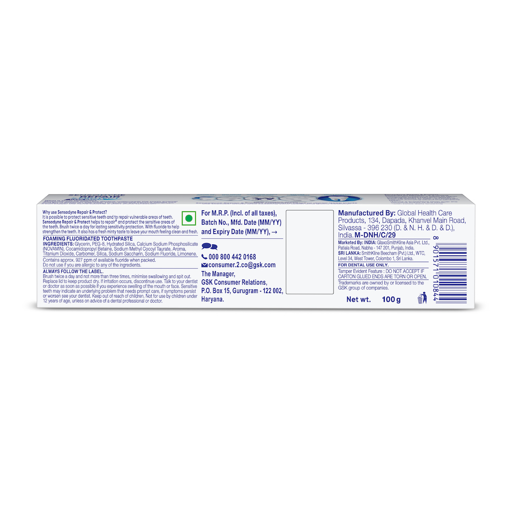 Sensodyne Repair & Protect Toothpaste, 100 gm Price, Uses, Side Effects