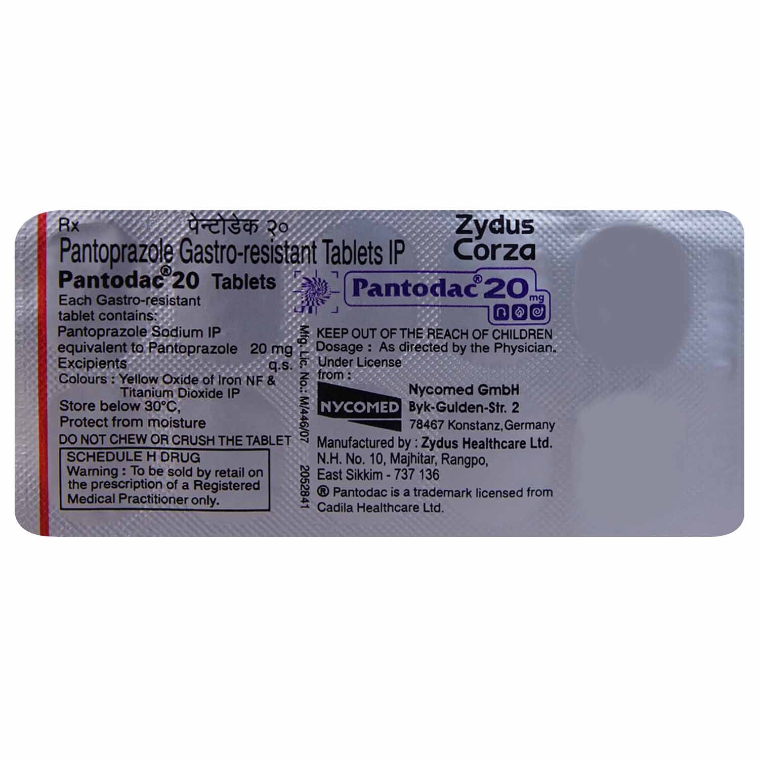 Pantodac 20 mg Tablet 10's, Pack of 10 TABLETS Pantodac 20 mg Tablet 10's, Pack of 10 TABLETS