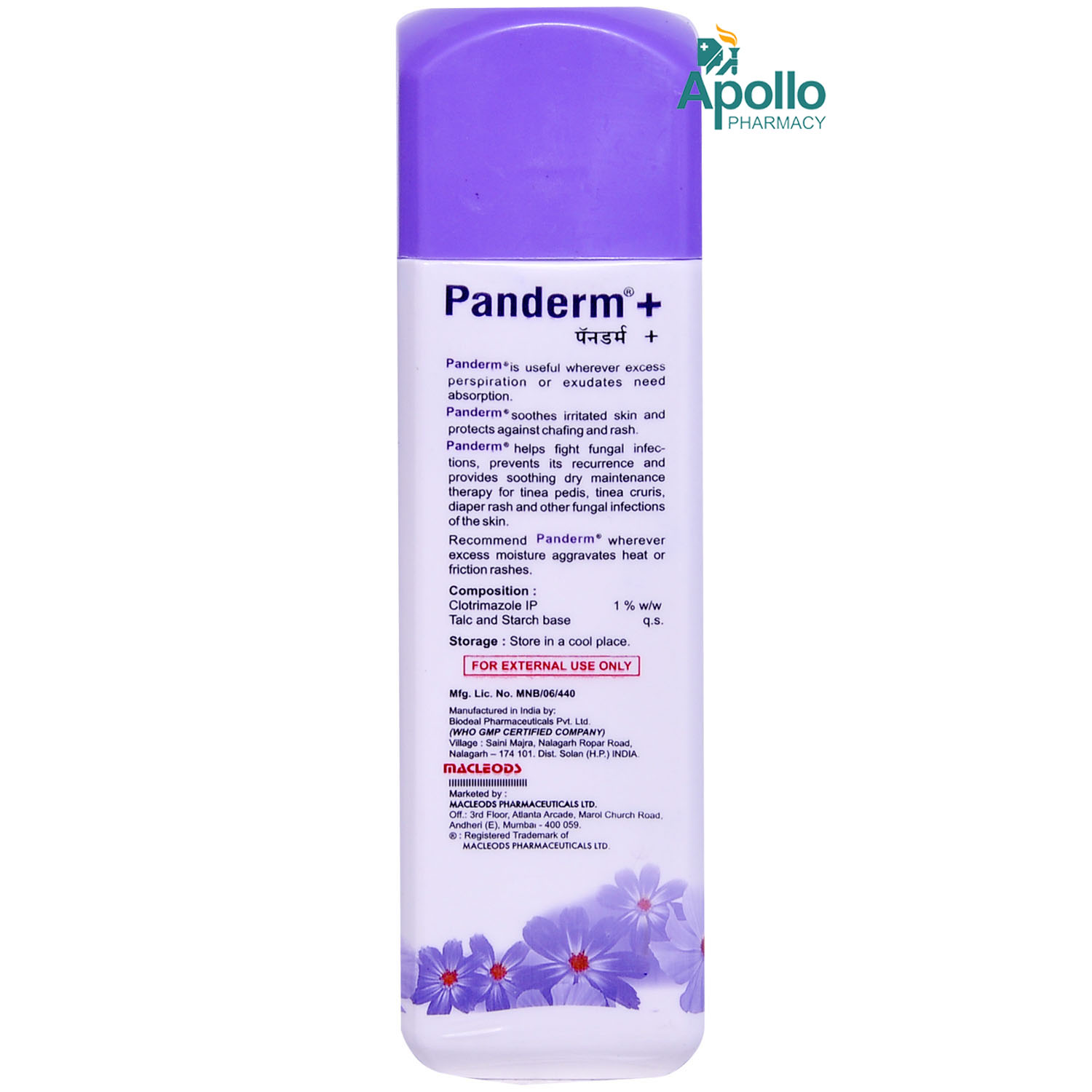 PANDERM PLUS POWDER 100GM, Pack of 1 POWDER PANDERM PLUS POWDER 100GM, Pack of 1 POWDER