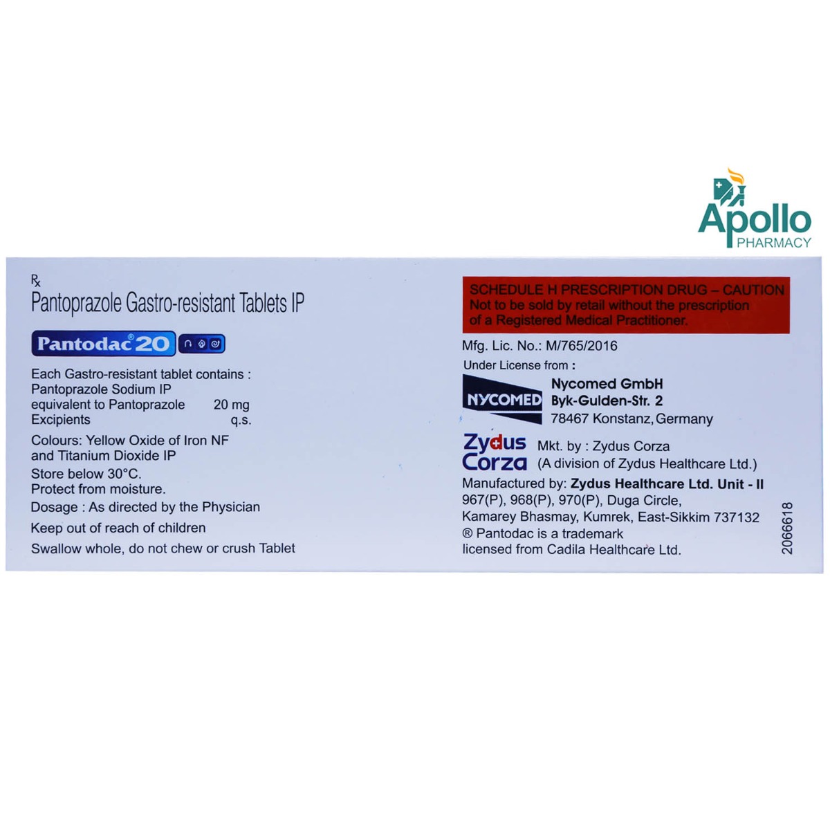 Pantodac 20 Tablet 15's, Pack of 15 TABLETS Pantodac 20 Tablet 15's, Pack of 15 TABLETS