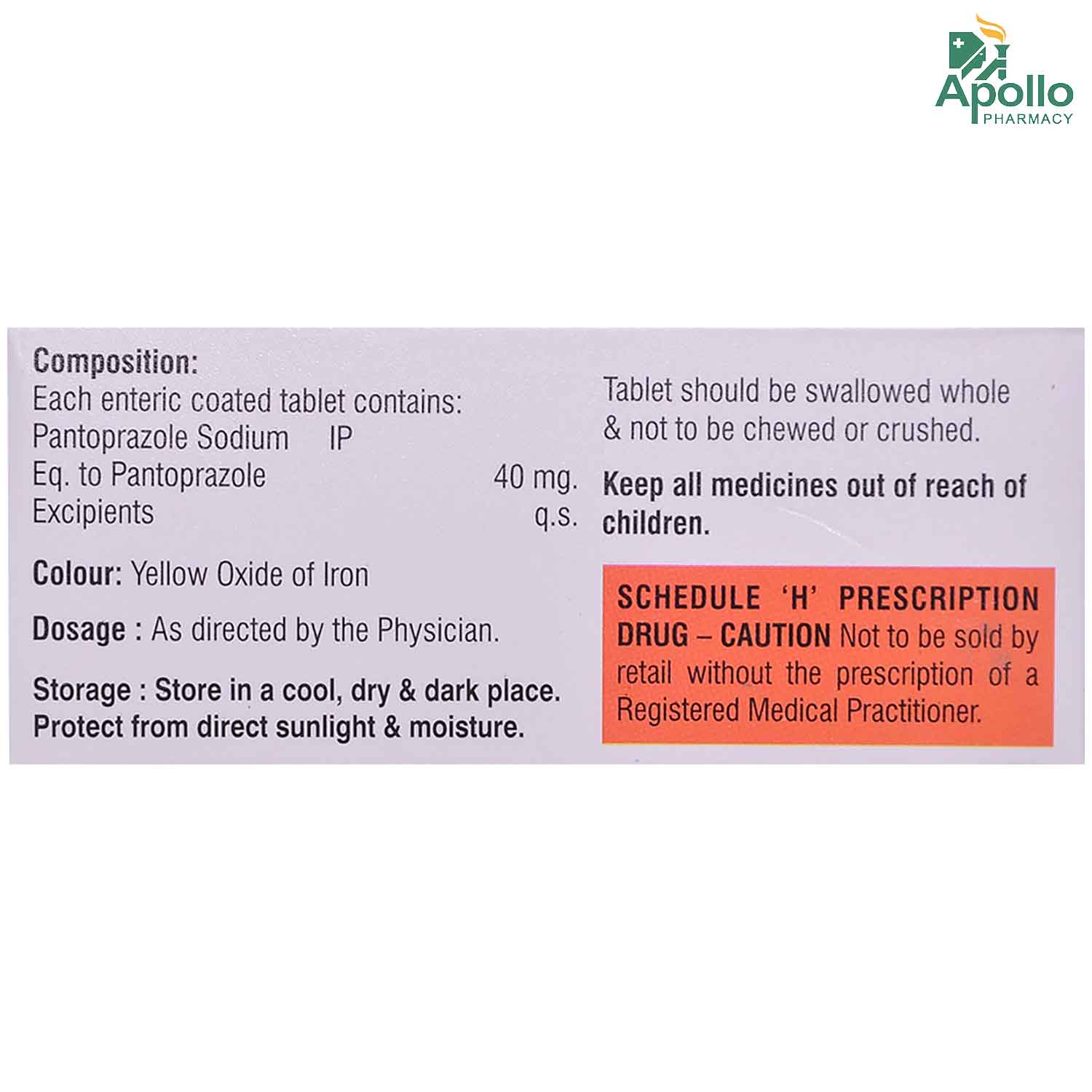 Panatom 40 Tablet 10's, Pack of 10 TABLETS Panatom 40 Tablet 10's, Pack of 10 TABLETS