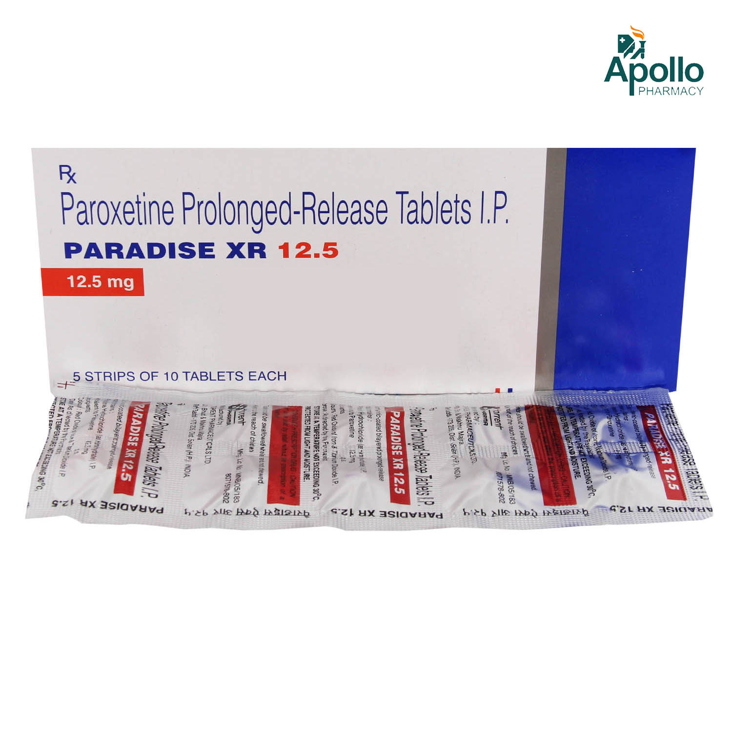 Paradise XR 12.5 Tablet, Pack of 10 TABLETS Paradise XR 12.5 Tablet, Pack of 10 TABLETS