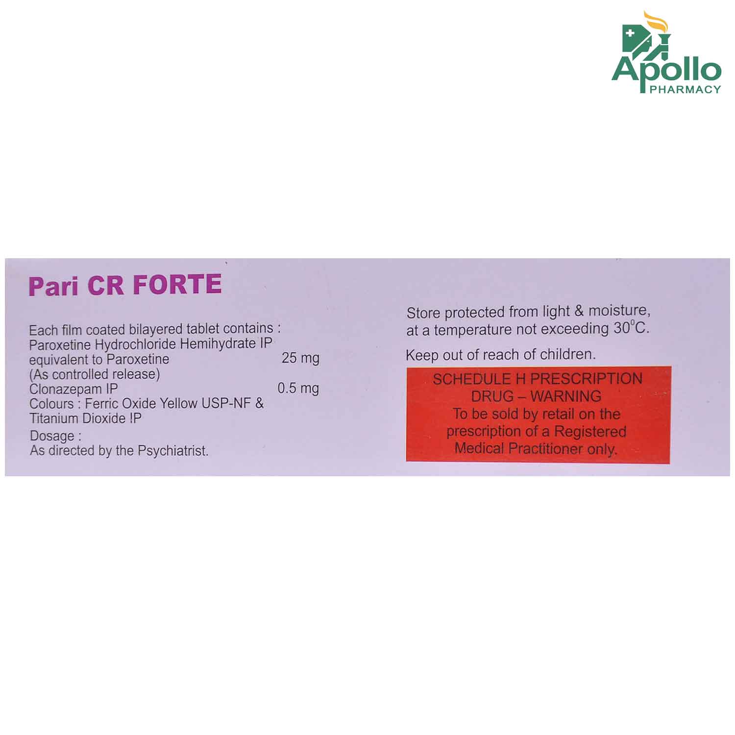 Pari CR Forte Tablet 10's, Pack of 10 Pari CR Forte Tablet 10's, Pack of 10