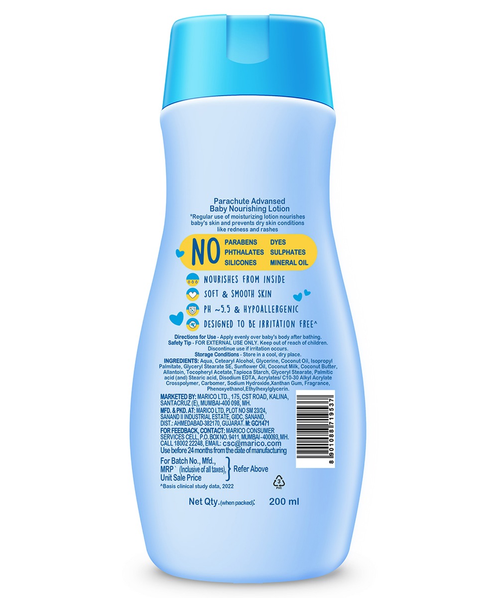 Parachute Advansed Baby Nourishing Lotion, 200 ml, Pack of 1 Parachute Advansed Baby Nourishing Lotion, 200 ml, Pack of 1