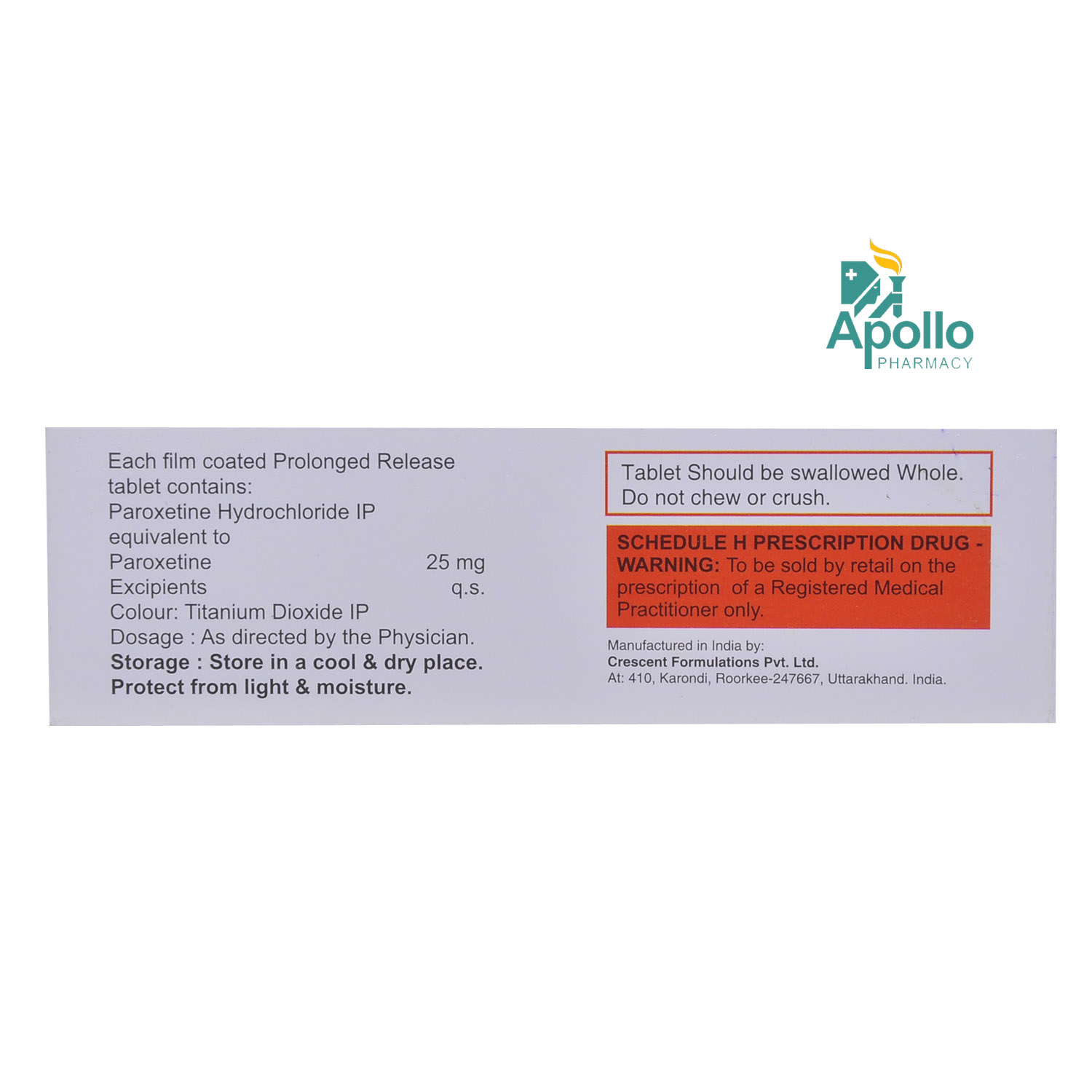 Paxit CR-25 Tablet 10's, Pack of 10 TabletS Paxit CR-25 Tablet 10's, Pack of 10 TabletS