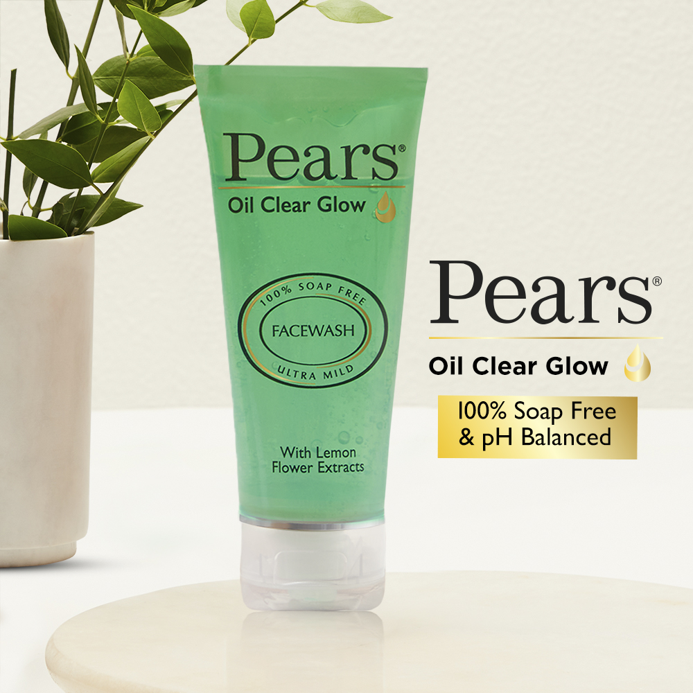 Pears Oil Clear Glow Face Wash 60 gm | With Lemon Flower Extract | Soap Free | For Normal To Oily Skin, Pack of 1 Pears Oil Clear Glow Face Wash 60 gm | With Lemon Flower Extract | Soap Free | For Normal To Oily Skin, Pack of 1
