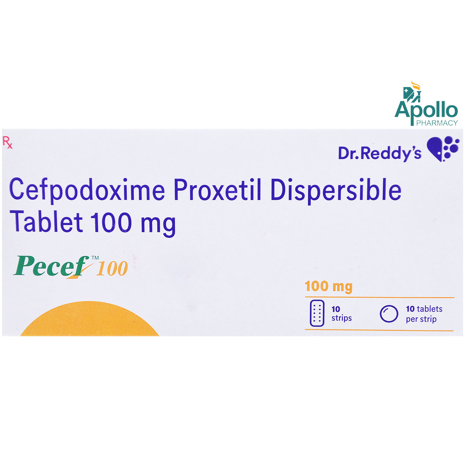 Pecef 100 Tablet 10's, Pack of 10 TabletS Pecef 100 Tablet 10's, Pack of 10 TabletS