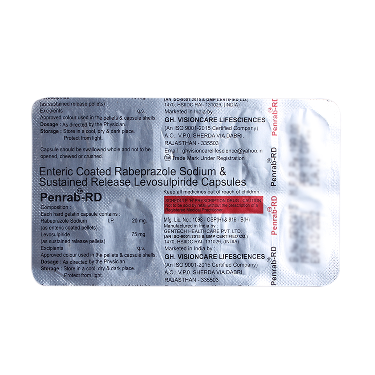 Penrab-RD Tablet 10's, Pack of 10 TabletS Penrab-RD Tablet 10's, Pack of 10 TabletS