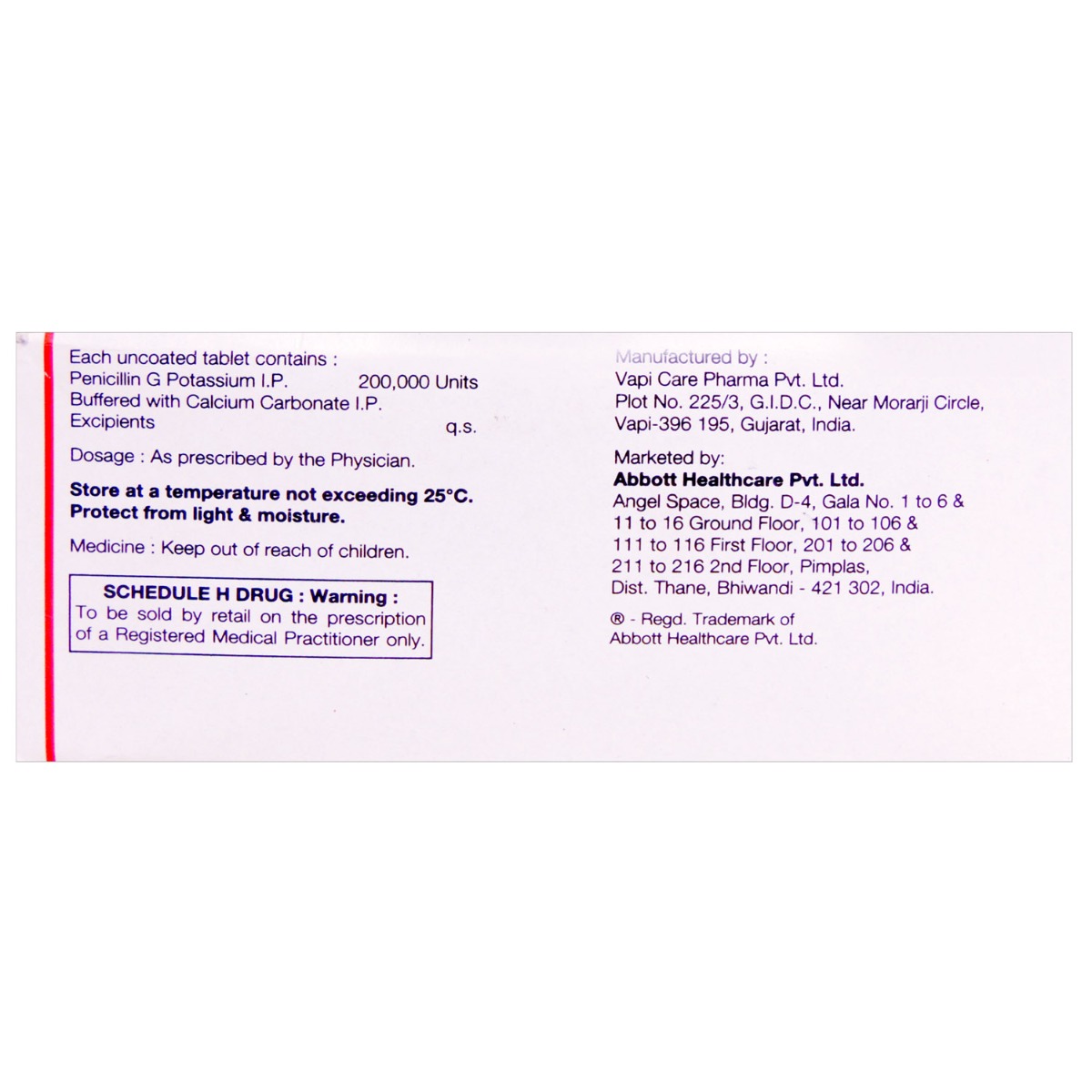 Pentids 200000IU Tablet 10's, Pack of 10 TABLETS Pentids 200000IU Tablet 10's, Pack of 10 TABLETS