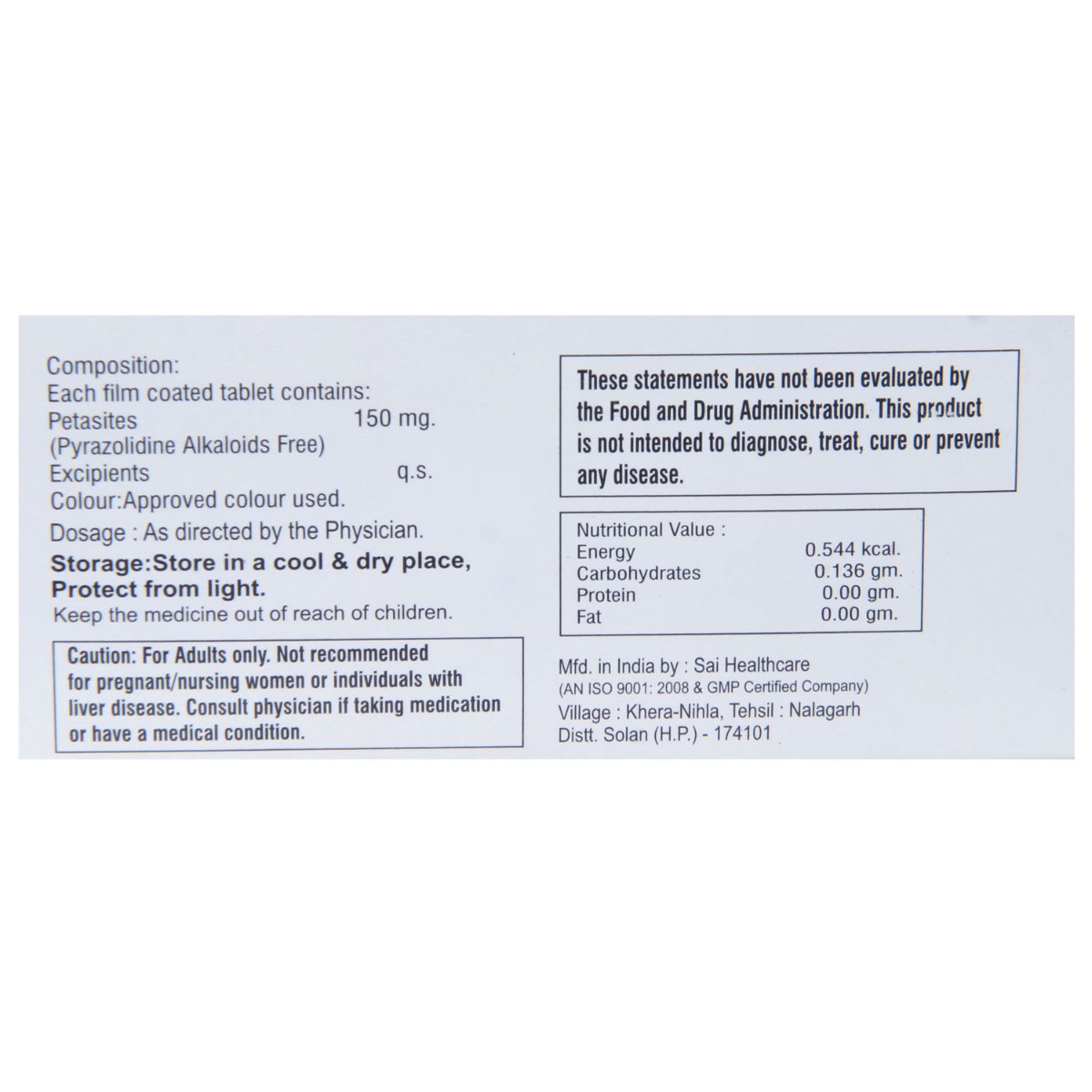 Petagrain 150Mg Tab 10'S (Starus), Pack of 10 TabletS Petagrain 150Mg Tab 10'S (Starus), Pack of 10 TabletS