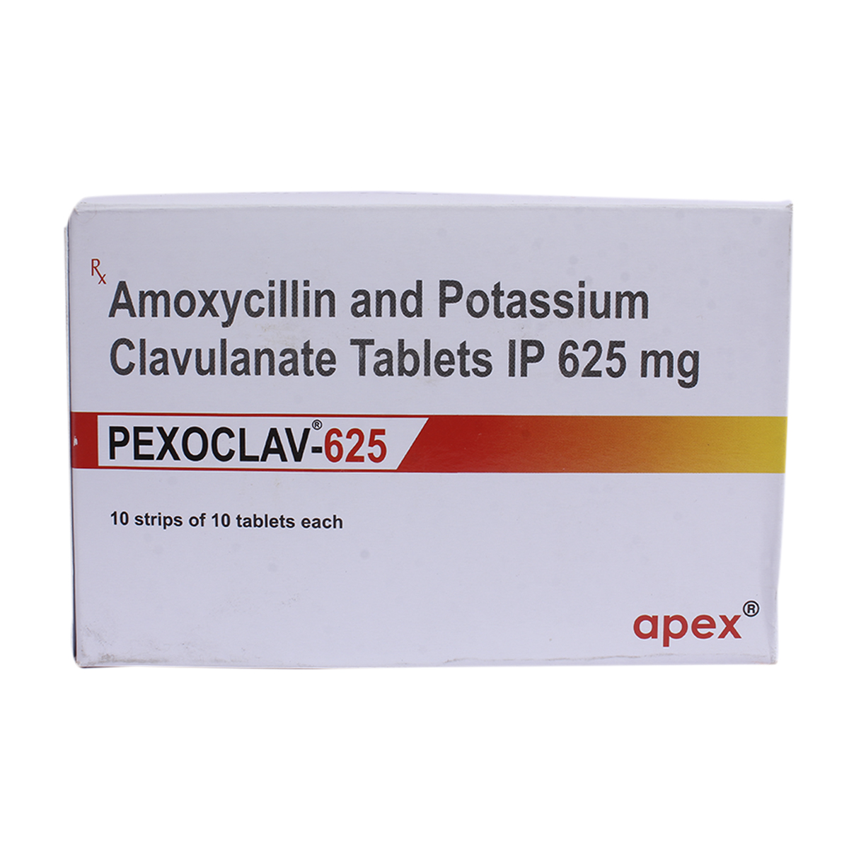 Pexoclav-625 Tablet 10's, Pack of 10 TabletS Pexoclav-625 Tablet 10's, Pack of 10 TabletS
