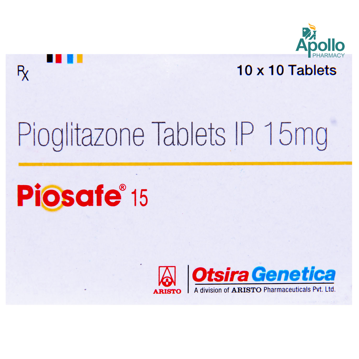 Piosafe 15 Tablet 10's, Pack of 10 TABLETS Piosafe 15 Tablet 10's, Pack of 10 TABLETS