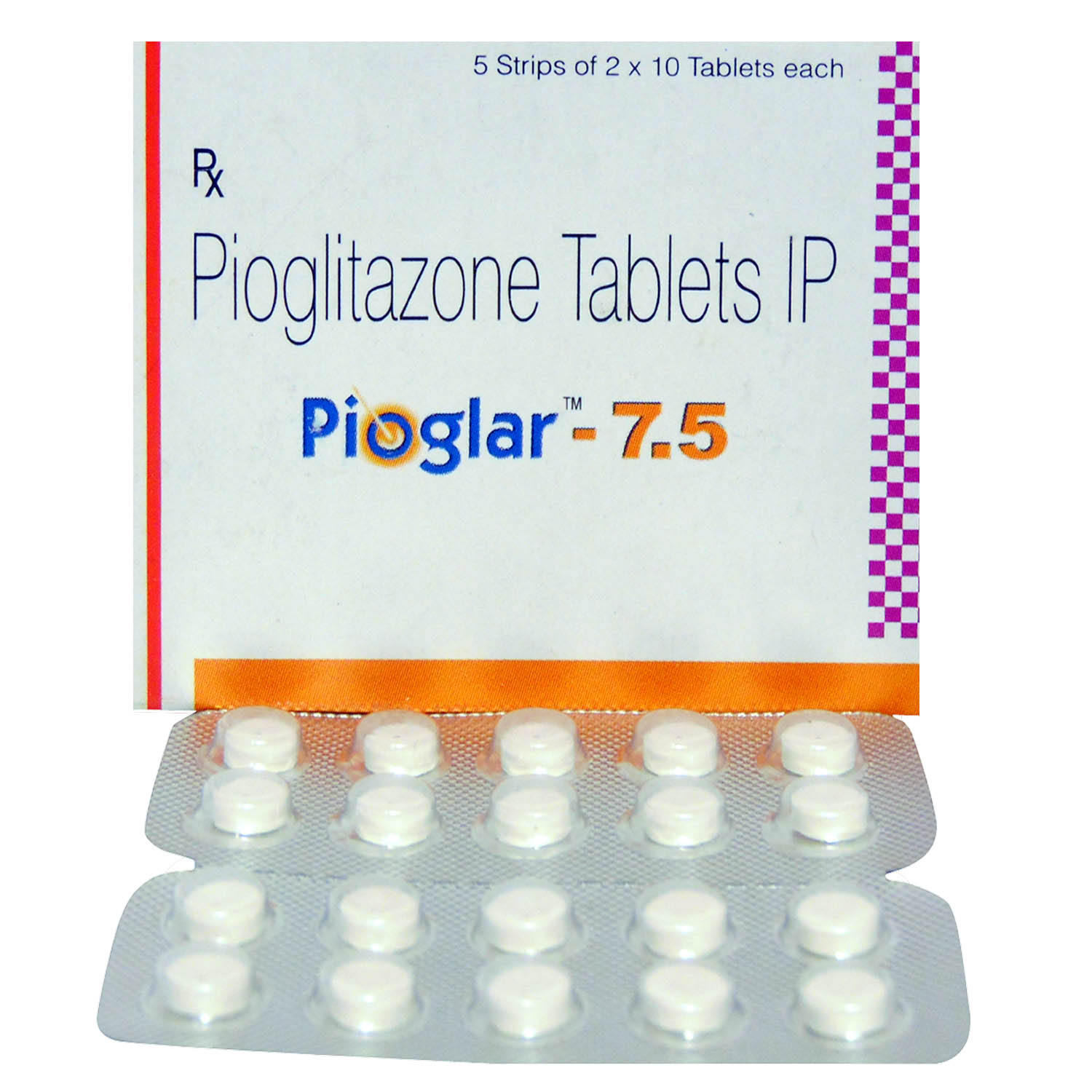 Pioglar-7.5 Tablet 10's, Pack of 10 TABLETS Pioglar-7.5 Tablet 10's, Pack of 10 TABLETS