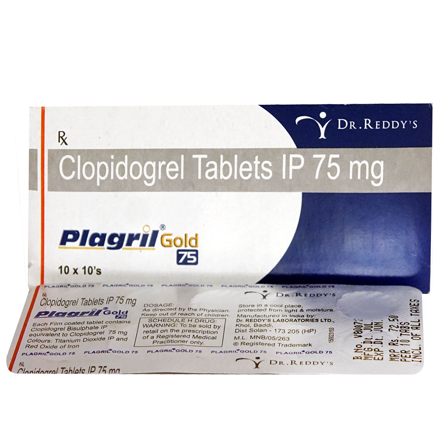 Plagril Gold 75 Tablet 10's, Pack of 10 TABLETS Plagril Gold 75 Tablet 10's, Pack of 10 TABLETS
