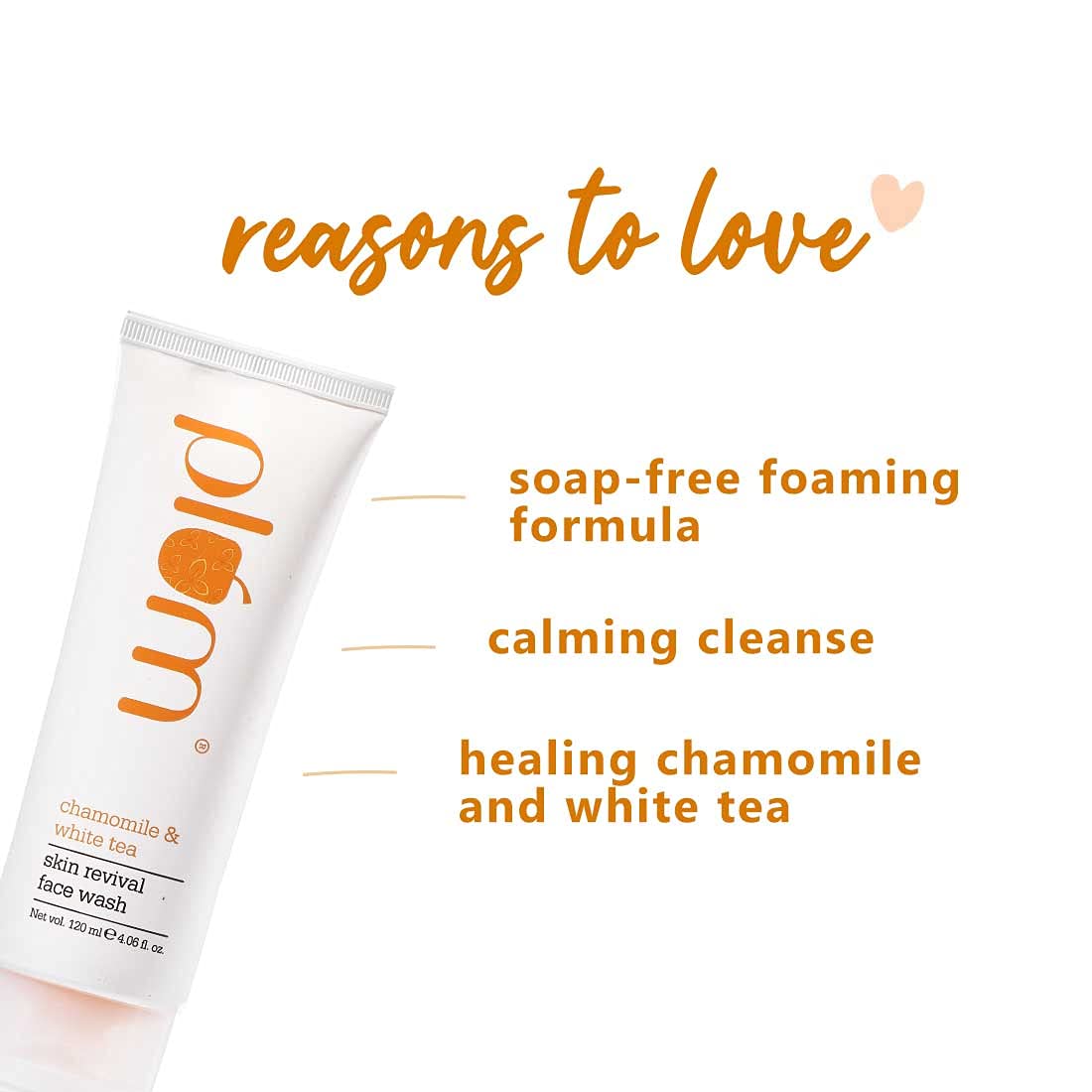 Plum Chamomile & White Tea Skin Revival Face Wash 120 ml | Chamomile, White Tea, Olive Extracts | Gentle Cleansing | Fights Sun Damage | Soothes, Calms & Refreshes Skin | For All Skin Type, Pack of 1 Plum Chamomile & White Tea Skin Revival Face Wash 120 ml | Chamomile, White Tea, Olive Extracts | Gentle Cleansing | Fights Sun Damage | Soothes, Calms & Refreshes Skin | For All Skin Type, Pack of 1