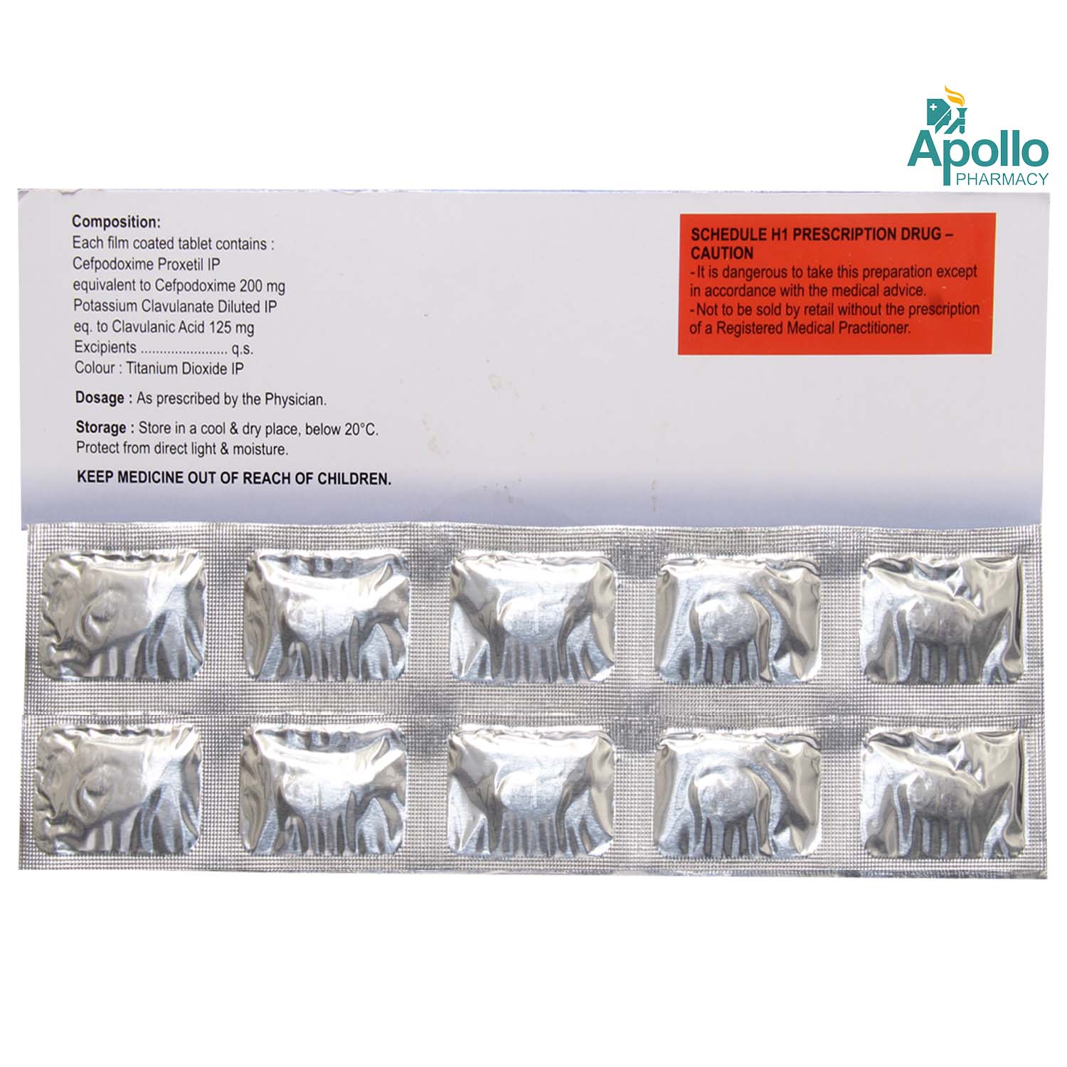 Podxetil CV Tablet 10's, Pack of 10 TABLETS Podxetil CV Tablet 10's, Pack of 10 TABLETS