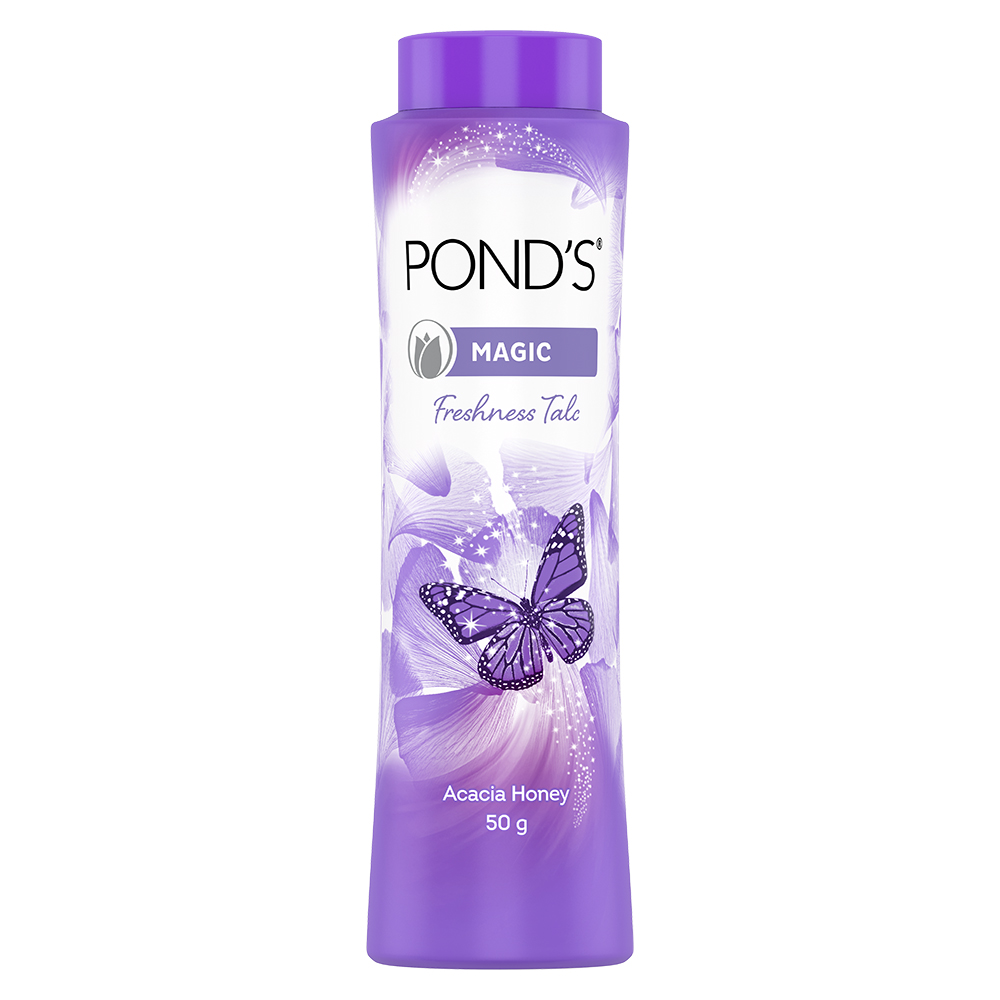 Pond's Magic Acacia Honey Freshness Talc Powder 50 gm | Reduce Sweat | Controls Body Odour With Fragrance Of Acacia Honey | Ideal For Both Men & Women, Pack of 1 Pond's Magic Acacia Honey Freshness Talc Powder 50 gm | Reduce Sweat | Controls Body Odour With Fragrance Of Acacia Honey | Ideal For Both Men & Women, Pack of 1
