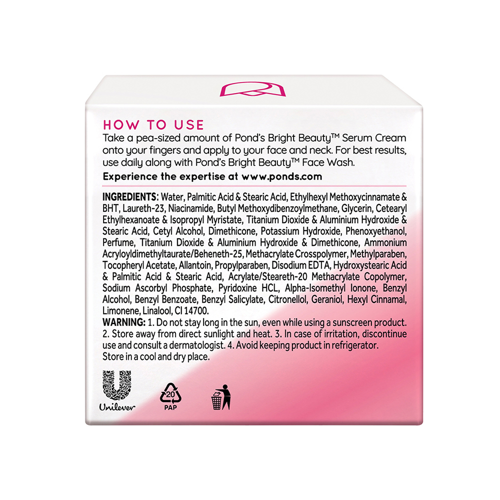 Pond's Bright Beauty SPF15 PA++ Spot-less Day Cream, 50 gm, Pack of 1 Pond's Bright Beauty SPF15 PA++ Spot-less Day Cream, 50 gm, Pack of 1