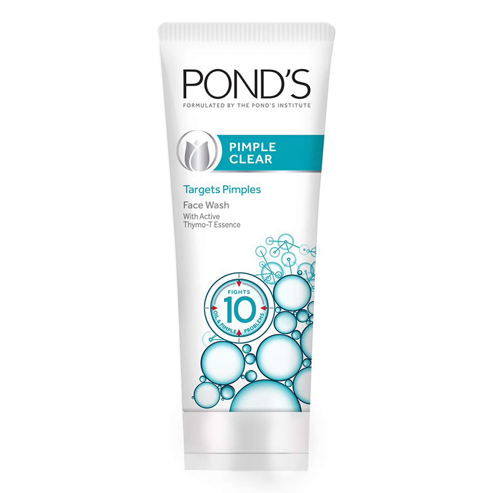 Pond's Pimple Clear Face Wash 100 gm | With Active Thymo T Essence | Fights Pimple in 3 Days, Pack of 1