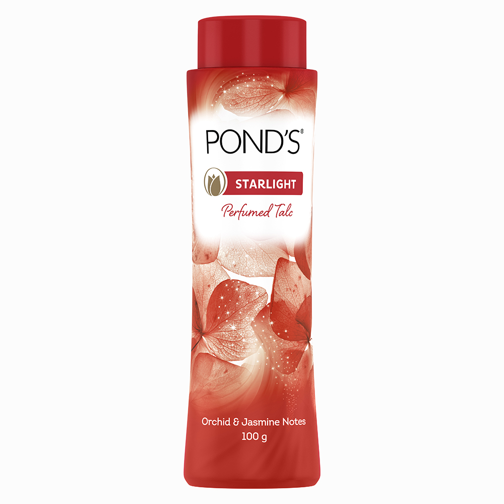 Pond's Starlight Talcum Powder 100 gm | With Orchid & Jasmin Notes | Reduces Sweat | Fights Body Odour With Orchid & Jasmin Fragrance | For Both Men & Women, Pack of 1 Pond's Starlight Talcum Powder 100 gm | With Orchid & Jasmin Notes | Reduces Sweat | Fights Body Odour With Orchid & Jasmin Fragrance | For Both Men & Women, Pack of 1