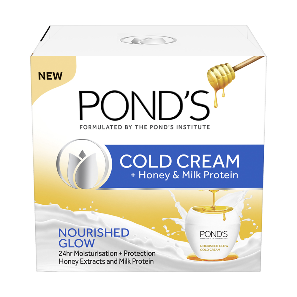 Pond's Honey & Milk Cold Cream 55 ml | Honey Extract & Milk Protein | Protects & Moisturises Upto 24Hrs | For Nourished Glowing Skin, Pack of 1 Pond's Honey & Milk Cold Cream 55 ml | Honey Extract & Milk Protein | Protects & Moisturises Upto 24Hrs | For Nourished Glowing Skin, Pack of 1