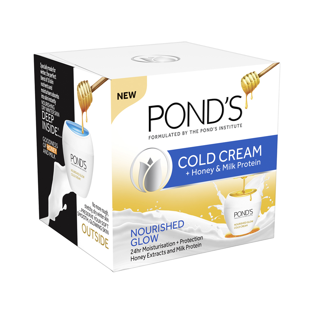 Pond's Honey & Milk Cold Cream 55 ml | Honey Extract & Milk Protein | Protects & Moisturises Upto 24Hrs | For Nourished Glowing Skin, Pack of 1 Pond's Honey & Milk Cold Cream 55 ml | Honey Extract & Milk Protein | Protects & Moisturises Upto 24Hrs | For Nourished Glowing Skin, Pack of 1