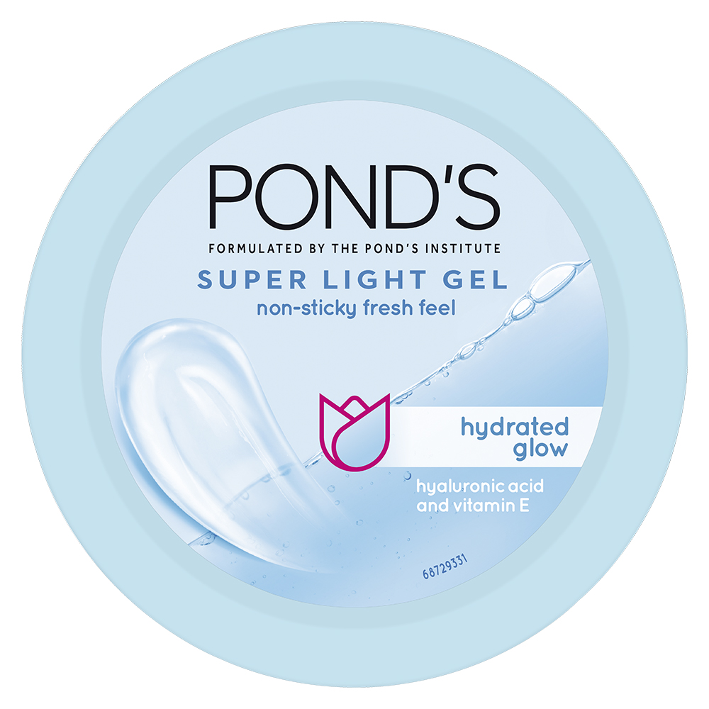 Pond's Hydrated Glow Super Light Gel 100 ml | With Hyaluronic Acid & Vitamin E | For Hydrated Glow | Non Sticky Glow | Non Oily Gel | Moisturises Upto 24 Hrs | For All Season, Pack of 1 Pond's Hydrated Glow Super Light Gel 100 ml | With Hyaluronic Acid & Vitamin E | For Hydrated Glow | Non Sticky Glow | Non Oily Gel | Moisturises Upto 24 Hrs | For All Season, Pack of 1