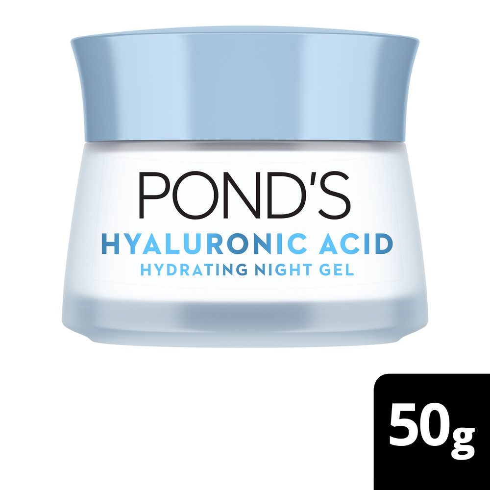 Pond's Hydralight Hyaluronic Acid Hydrating Night Gel 50 gm | Hyaluronic Acid & Pentavitin | Plumps Skin For 72 Hrs | Reduces Moisture Loss, Pack of 1 Pond's Hydralight Hyaluronic Acid Hydrating Night Gel 50 gm | Hyaluronic Acid & Pentavitin | Plumps Skin For 72 Hrs | Reduces Moisture Loss, Pack of 1