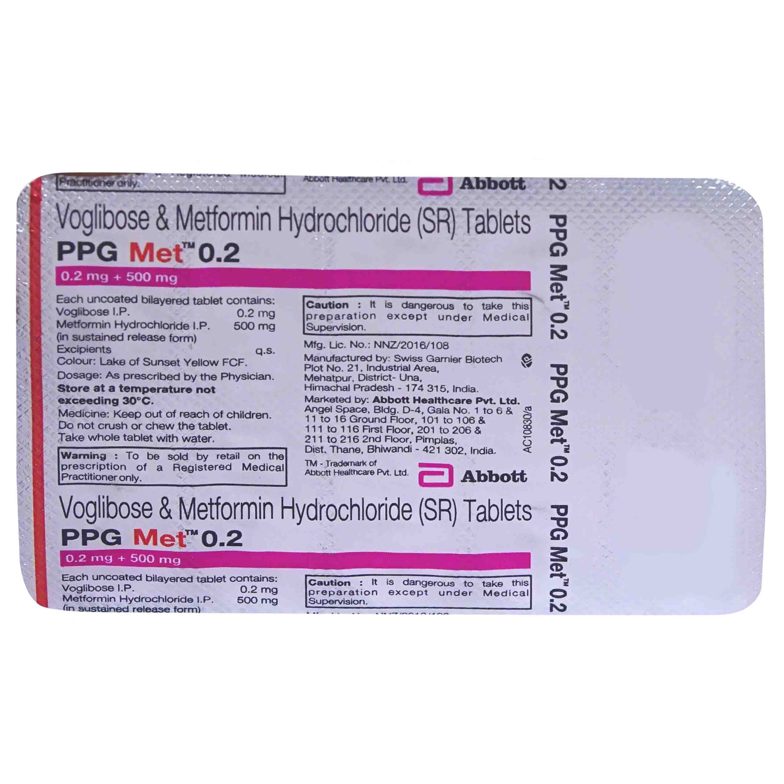 PPG Met 0.2 Tablet 10's, Pack of 10 PPG Met 0.2 Tablet 10's, Pack of 10
