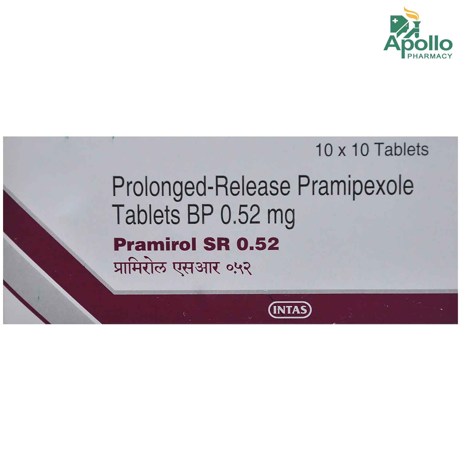 Pramirol SR 0.52 Tablet 10's, Pack of 10 TABLETS Pramirol SR 0.52 Tablet 10's, Pack of 10 TABLETS