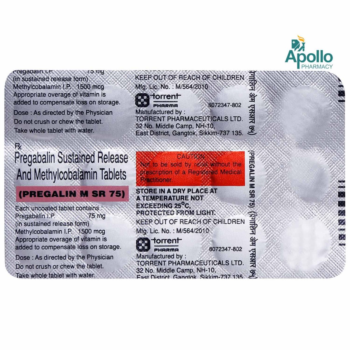 Pregalin M SR 75 Tablet 15's, Pack of 15 Pregalin M SR 75 Tablet 15's, Pack of 15