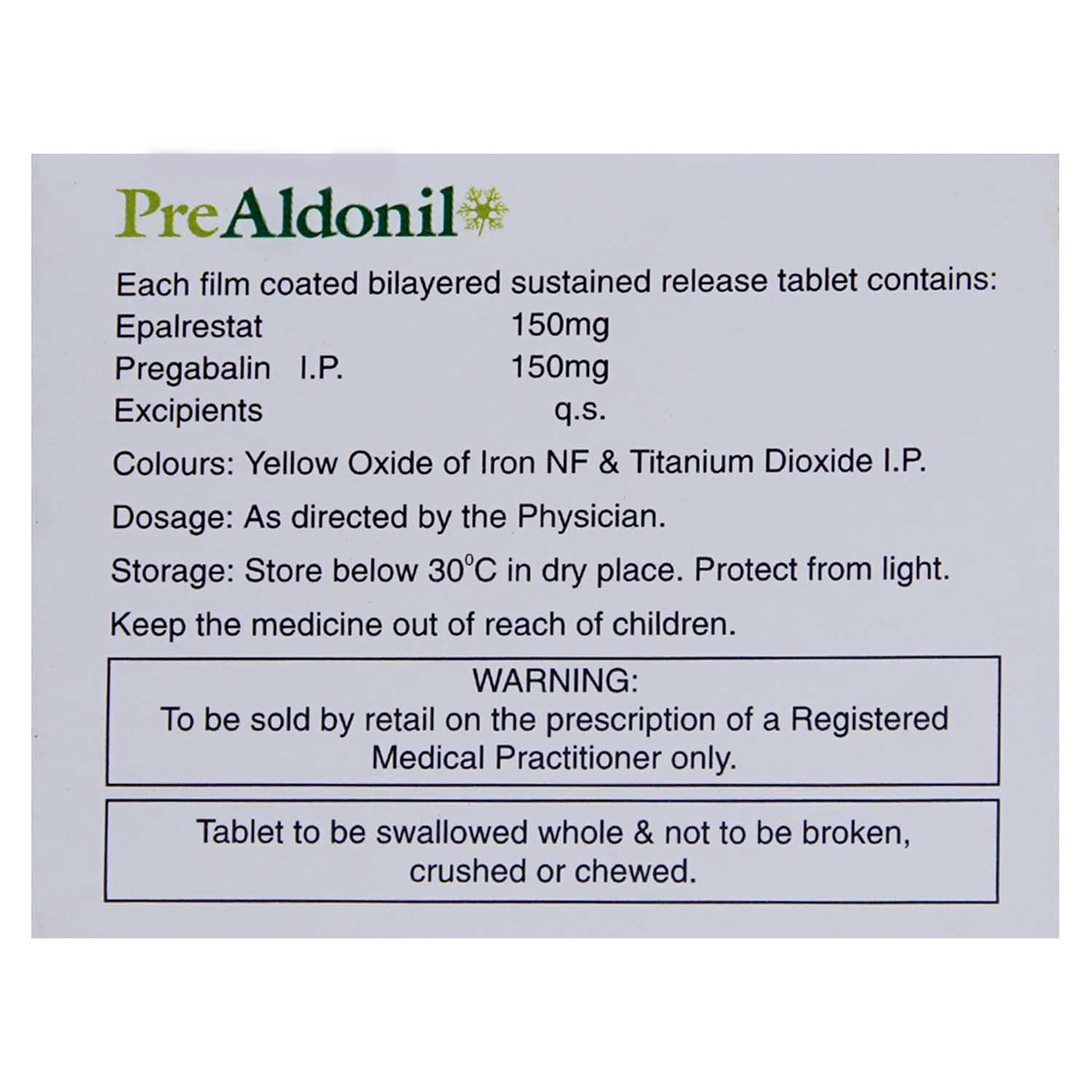 Prealdonil Tablet 10's, Pack of 10 TABLETS Prealdonil Tablet 10's, Pack of 10 TABLETS